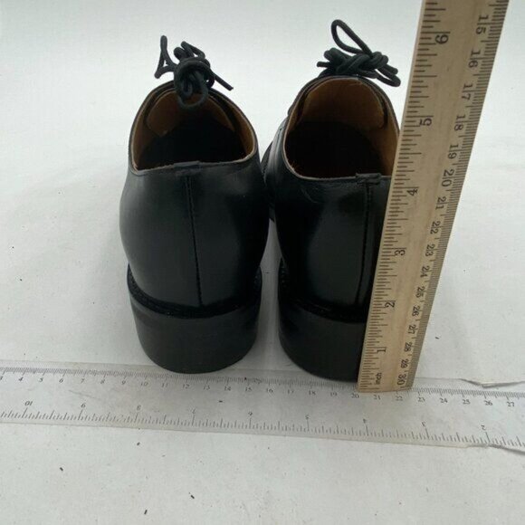 Men Leather Classic Lace up Flat Oxford Low Heel Round Toe Casual Dress Pump main image 4